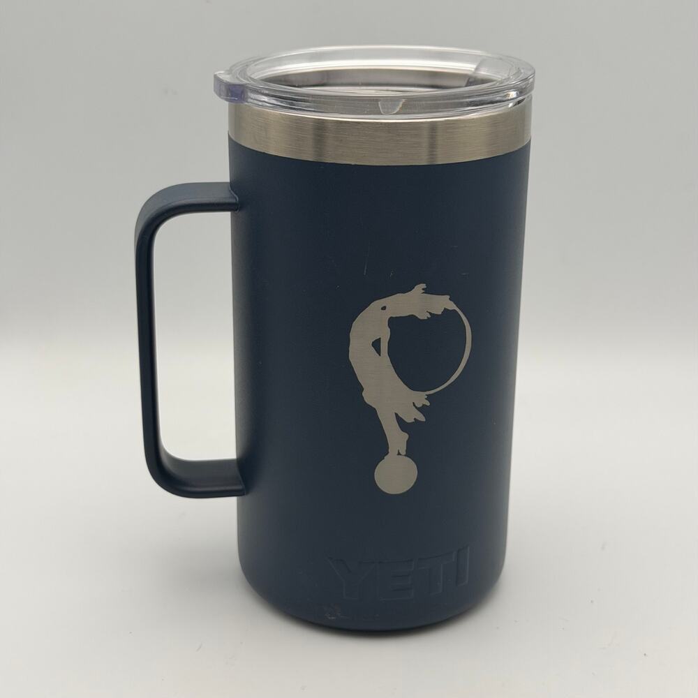 YETI Rambler 24oz Mug 360-degree welded handle Navy with Merch Logo